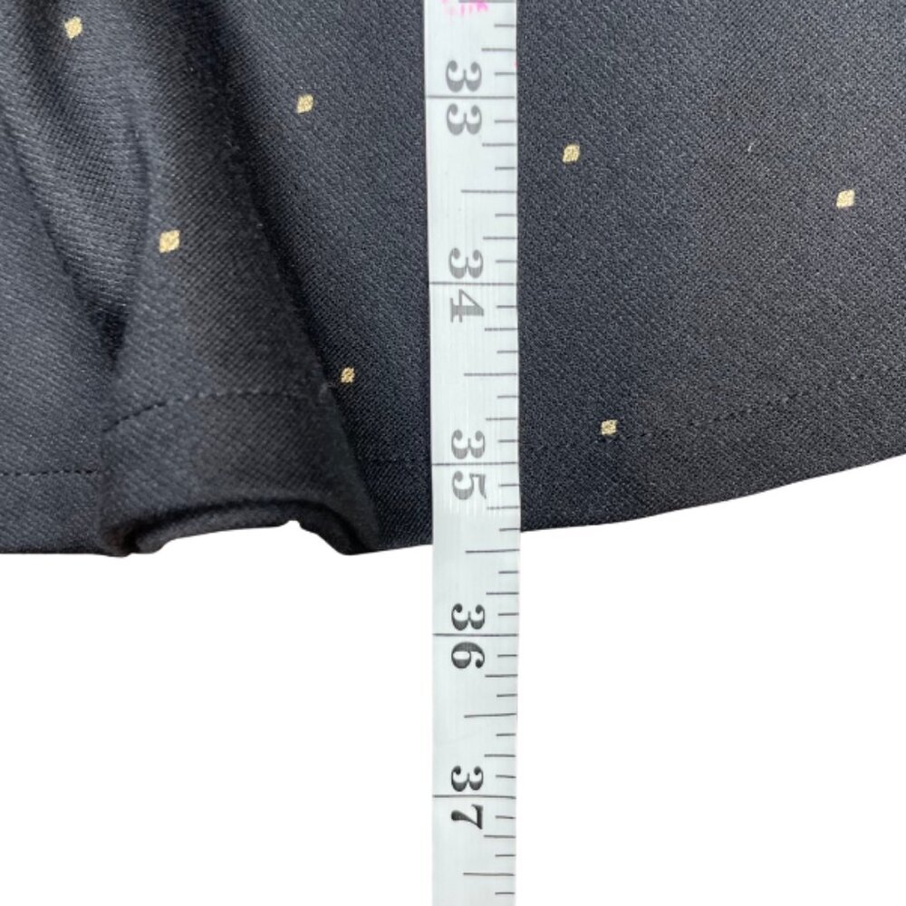 GAP Dark Coquette Polka Dot Fit & Flare Ruffle Dress Size 10 - Picture 7 of 12